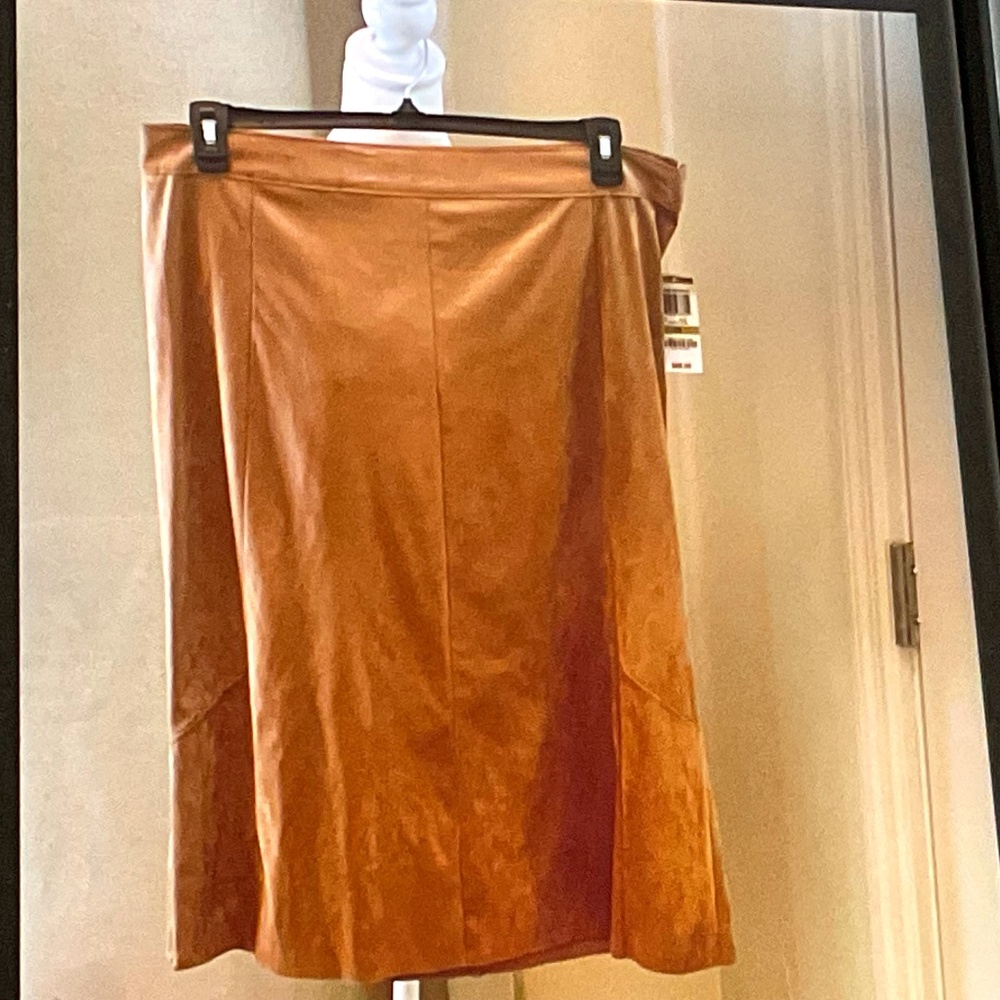 Brand New Alfani Faux Suede Midi Skirt